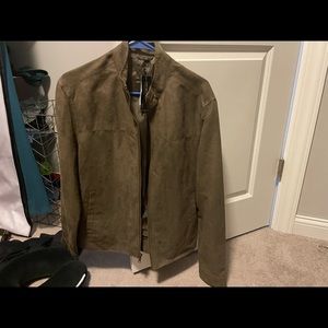 Banana republic vegan suede bomber jacket